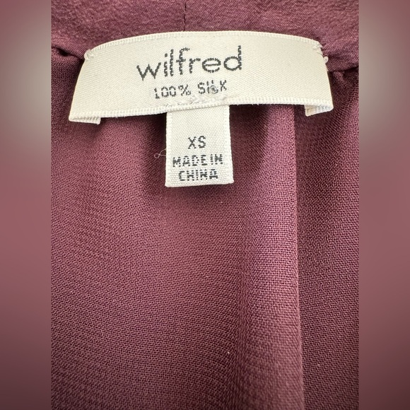 Aritzia Wilfred 100%Silk Sabrine Faux-Wrap Mini Sleeveless Tassel Elegant Dress - Picture 6 of 10